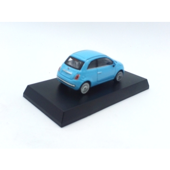 Fiat Nuova 500 2007 blue (with Japanese book) - skala 1:64 - Kyosho